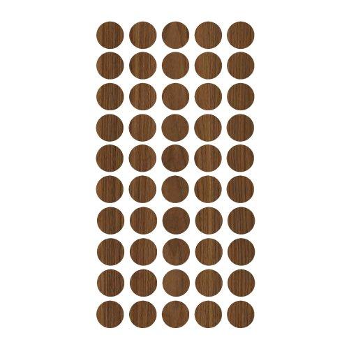 Tapa Furos - Nogueira Caiapó - Placas do Brasil 13mm - Cartela com 50 unidades - Estoque do Marceneiro